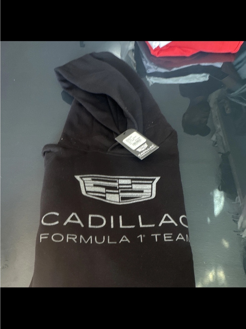 Cadillac F1 Team Black Sweatshirt - Logo Tag